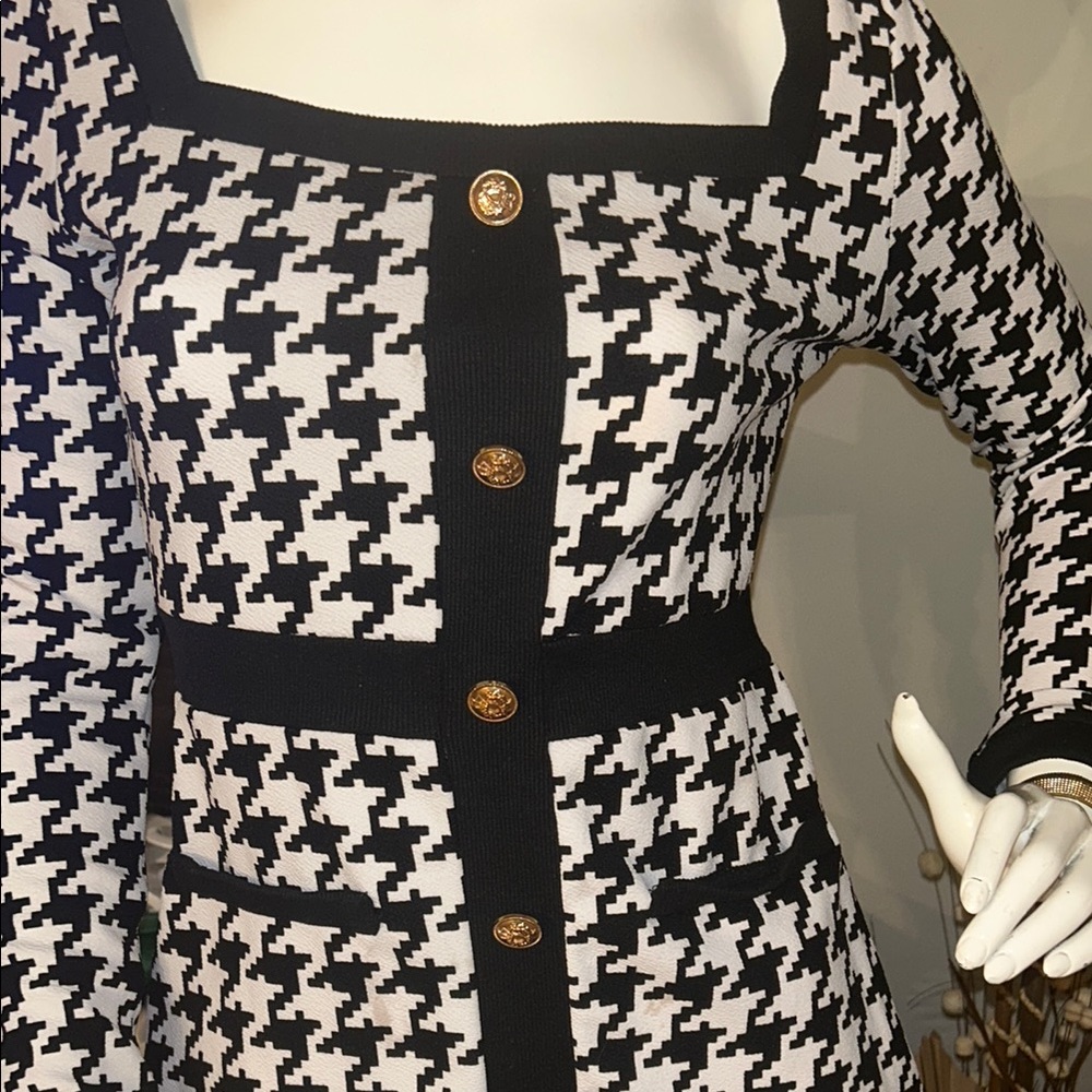 Black and White Houndstooth Dress! Own the room hunny!! - Picture 5 of 7